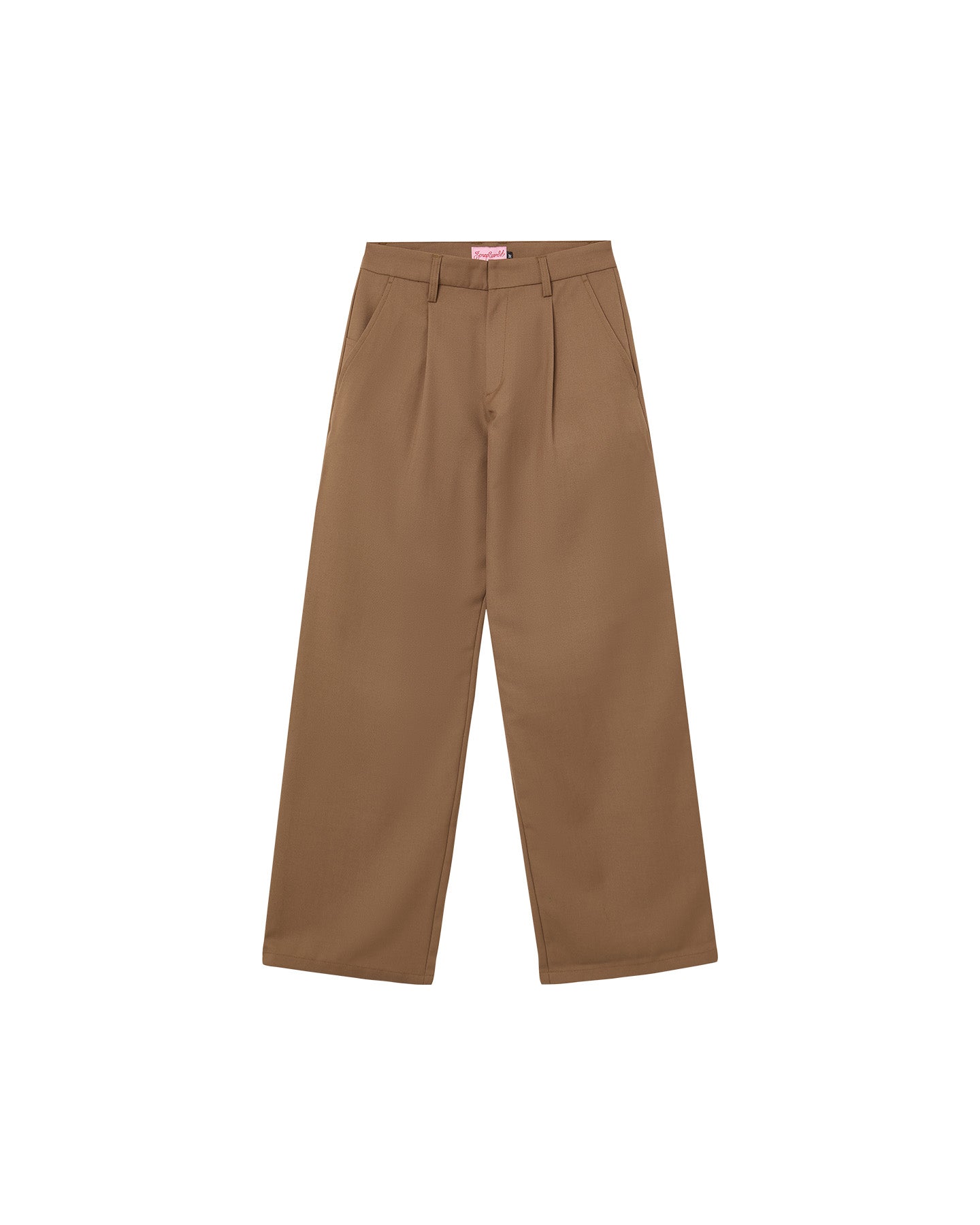 DAD PLEATED TROUSERS BROWN